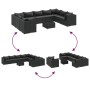 Set de sofás de jardín y cojines 10 pzas ratán sintético negro by , Garden sets - Ref: Foro24-3308323, Price: 778,93 €, Disco...