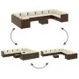 Set de sofás de jardín 11 pzas cojines ratán sintético marrón by , Garden sets - Ref: Foro24-3308337, Price: 725,59 €, Discou...