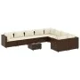 Set de sofás de jardín 10 pzas y cojines ratán sintético marrón by , Garden sets - Ref: Foro24-3308321, Price: 664,23 €, Disc...