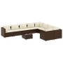 Set de sofás de jardín 10 pzas y cojines ratán sintético marrón by , Garden sets - Ref: Foro24-3308321, Price: 681,24 €, Disc...