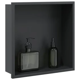 Dusch-Nische aus mattem schwarzen Edelstahl, 32x32x9 cm. von , Duschwände und Duschwände - Ref: Foro24-4005126, Preis: 63,71 ...