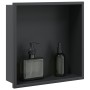 Hornacina ducha acero inoxidable negro mate 32x32x9 cm de , Paredes y mamparas de ducha - Ref: Foro24-4005126, Precio: 56,68 ...