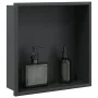 Hornacina ducha acero inoxidable negro mate 32x32x9 cm by , Shower walls and screens - Ref: Foro24-4005126, Price: 64,96 €, D...
