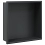 Hornacina ducha acero inoxidable negro mate 32x32x9 cm de , Paredes y mamparas de ducha - Ref: Foro24-4005126, Precio: 56,68 ...