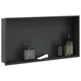 Hornacina ducha acero inoxidable negro mate 62x32x9 cm by , Shower walls and screens - Ref: Foro24-4005130, Price: 97,31 €, D...