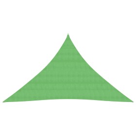 Toldo de vela HDPE verde claro 160 g/m² 3,5x3,5x4,9 m