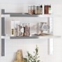 Wandregal aus silbernem Edelstahl 75x23,5x60 cm von , Regale und Regale - Ref: Foro24-30314, Preis: 49,19 €, Rabatt: %