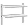 Estante de pared acero inoxidable plateado 75x23,5x60 cm de , Estantes y estanterías - Ref: Foro24-30314, Precio: 51,12 €, De...