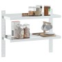 Wandregal aus silbernem Edelstahl 75x23,5x60 cm von , Regale und Regale - Ref: Foro24-30314, Preis: 49,19 €, Rabatt: %