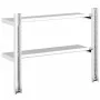 Estante de pared acero inoxidable plateado 75x23,5x60 cm de , Estantes y estanterías - Ref: Foro24-30314, Precio: 51,12 €, De...