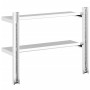 Wandregal aus silbernem Edelstahl 75x23,5x60 cm von , Regale und Regale - Ref: Foro24-30314, Preis: 49,19 €, Rabatt: %