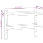 Wandregal aus silbernem Edelstahl 75x23,5x60 cm von , Regale und Regale - Ref: Foro24-30314, Preis: 49,19 €, Rabatt: %