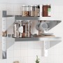 Estante de pared acero inoxidable plateado 50x30x48 cm de , Estantes y estanterías - Ref: Foro24-30316, Precio: 55,44 €, Desc...