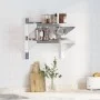 Edelstahl-Wandregal silber 50x30x48 cm von , Regale und Regale - Ref: Foro24-30316, Preis: 52,05 €, Rabatt: %