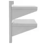 Edelstahl-Wandregal silber 50x30x48 cm von , Regale und Regale - Ref: Foro24-30316, Preis: 52,05 €, Rabatt: %