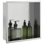 Hornacina ducha acero inoxidable plateado cepillado 32x32x9 cm by , Shower walls and screens - Ref: Foro24-4005124, Price: 61...