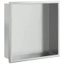 Hornacina ducha acero inoxidable plateado cepillado 32x32x9 cm by , Shower walls and screens - Ref: Foro24-4005124, Price: 61...