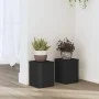 Soportes de plantas 2 uds madera ingeniería negro 15x15x20 cm by , Pot stands - Ref: Foro24-852889, Price: 24,87 €, Discount: %