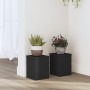 Soportes de plantas 2 uds madera ingeniería negro 15x15x20 cm by , Pot stands - Ref: Foro24-852889, Price: 25,31 €, Discount: %