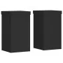 Soportes de plantas 2 uds madera ingeniería negro 10x10x18 cm de , Soportes para macetas - Ref: Foro24-852880, Precio: 17,88 ...
