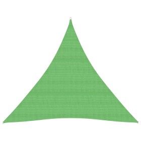 Toldo de vela HDPE verde claro 160 g/m² 4,5x4,5x4,5 m