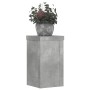 Soportes de plantas 2 uds madera gris hormigón 10x10x18 cm de , Soportes para macetas - Ref: Foro24-852882, Precio: 16,75 €