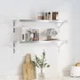Wandregale 2 Stück Edelstahl silber 75x23,5 cm von , Regale und Regale - Ref: Foro24-3214507, Preis: 84,83 €, Rabatt: %