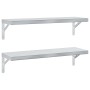 Wandregale 2 Stück Edelstahl silber 75x23,5 cm von , Regale und Regale - Ref: Foro24-3214507, Preis: 84,46 €, Rabatt: %