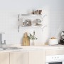 Estantes de pared 2 uds acero inoxidable plateado 75x23,5 cm by , Shelves and shelves - Ref: Foro24-3214507, Price: 84,46 €, ...