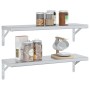 Estantes de pared 2 uds acero inoxidable plateado 75x23,5 cm by , Shelves and shelves - Ref: Foro24-3214507, Price: 84,46 €, ...