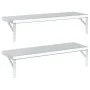 Wandregale 2 Stück Edelstahl silber 75x23,5 cm von , Regale und Regale - Ref: Foro24-3214507, Preis: 84,83 €, Rabatt: %