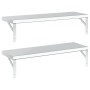 Wandregale 2 Stück Edelstahl silber 75x23,5 cm von , Regale und Regale - Ref: Foro24-3214507, Preis: 84,46 €, Rabatt: %