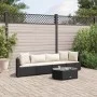 Set de muebles de jardín 5 pzas y cojines ratán sintético negro de , Conjuntos de jardín - Ref: Foro24-3308368, Precio: 333,2...