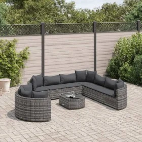 Set de sofás de jardín y cojines 10 pzas ratán sintético gris by , Garden sets - Ref: Foro24-3308410, Price: 667,21 €, Discou...