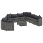 Set de sofás de jardín y cojines 10 pzas ratán sintético gris de , Conjuntos de jardín - Ref: Foro24-3308410, Precio: 730,56 €