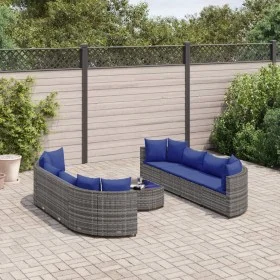 Set de sofás de jardín con cojines 9 pzas ratán sintético gris by , Garden sets - Ref: Foro24-3308431, Price: 563,70 €, Disco...