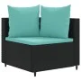Set de sofás de jardín con cojines 3 pzas ratán sintético negro by , Garden sets - Ref: Foro24-3308452, Price: 226,00 €, Disc...