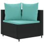 Set de sofás de jardín con cojines 3 pzas ratán sintético negro by , Garden sets - Ref: Foro24-3308452, Price: 228,79 €, Disc...