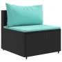 Set de sofás de jardín con cojines 3 pzas ratán sintético negro by , Garden sets - Ref: Foro24-3308452, Price: 226,00 €, Disc...