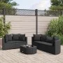 Set de sofás de jardín 6 piezas y cojines ratán sintético negro by , Garden sets - Ref: Foro24-3308419, Price: 423,96 €, Disc...