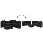 Set de sofás de jardín 6 piezas y cojines ratán sintético negro by , Garden sets - Ref: Foro24-3308419, Price: 423,96 €, Disc...