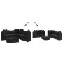 Set de sofás de jardín 6 piezas y cojines ratán sintético negro by , Garden sets - Ref: Foro24-3308419, Price: 433,01 €, Disc...