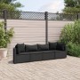 Juego de sofás jardín 4 pzas con cojines ratán sintético negro by , Garden sets - Ref: Foro24-3308459, Price: 324,81 €, Disco...