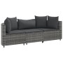 Set de sofá de jardín 3 pzas y cojines ratán sintético gris de , Conjuntos de jardín - Ref: Foro24-3308450, Precio: 216,15 €,...