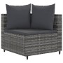 Set de sofá de jardín 3 pzas y cojines ratán sintético gris de , Conjuntos de jardín - Ref: Foro24-3308450, Precio: 216,15 €,...