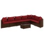 Set sofás de jardín 8 piezas y cojines ratán sintético marrón by , Garden sets - Ref: Foro24-3308389, Price: 497,00 €, Discou...
