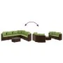 Juego de sofás de jardín 7 piezas con cojines ratán PE marrón by , Garden sets - Ref: Foro24-3308382, Price: 526,27 €, Discou...