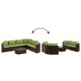 Juego de sofás de jardín 7 piezas con cojines ratán PE marrón by , Garden sets - Ref: Foro24-3308382, Price: 510,54 €, Discou...
