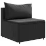 Juego de sofás jardín 4 pzas con cojines ratán sintético negro by , Garden sets - Ref: Foro24-3308363, Price: 259,19 €, Disco...