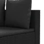 Juego de sofás jardín 4 pzas con cojines ratán sintético negro by , Garden sets - Ref: Foro24-3308363, Price: 259,19 €, Disco...